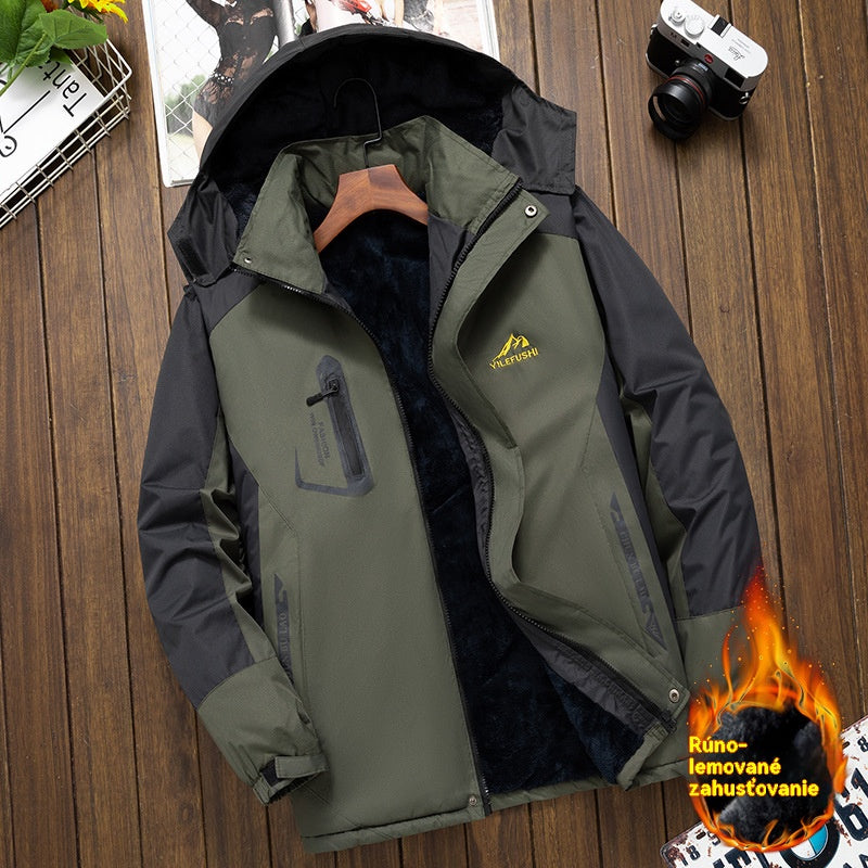 ❄️🧥【2XL-6XL】Pánsky zimný kabát, zosilnená flísová podšívka, vetruodolný, dažďuodolný a teplý.