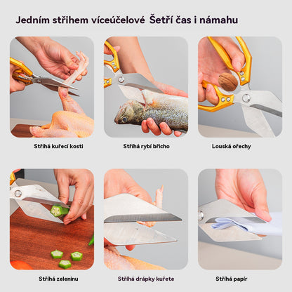 🔥【Kúpte 2 a získajte 2 zadarmo】🔥Časovo obmedzená ponuka🔥Multifunkčné, odolné a ostré kuchynské nožnice