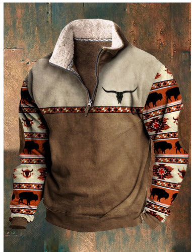 【S-3XL】🔥Sudadera térmica gruesa para hombre 2025 | Manga larga con diseño 3D | Ideal para otoño e invierno contra el frío