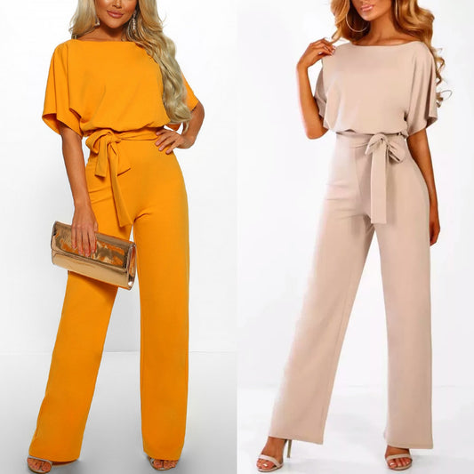 ✨【S–3XL】Jednoduchý a elegantní overal na zavazování, ležérní a módní, prodyšný a pohodlný