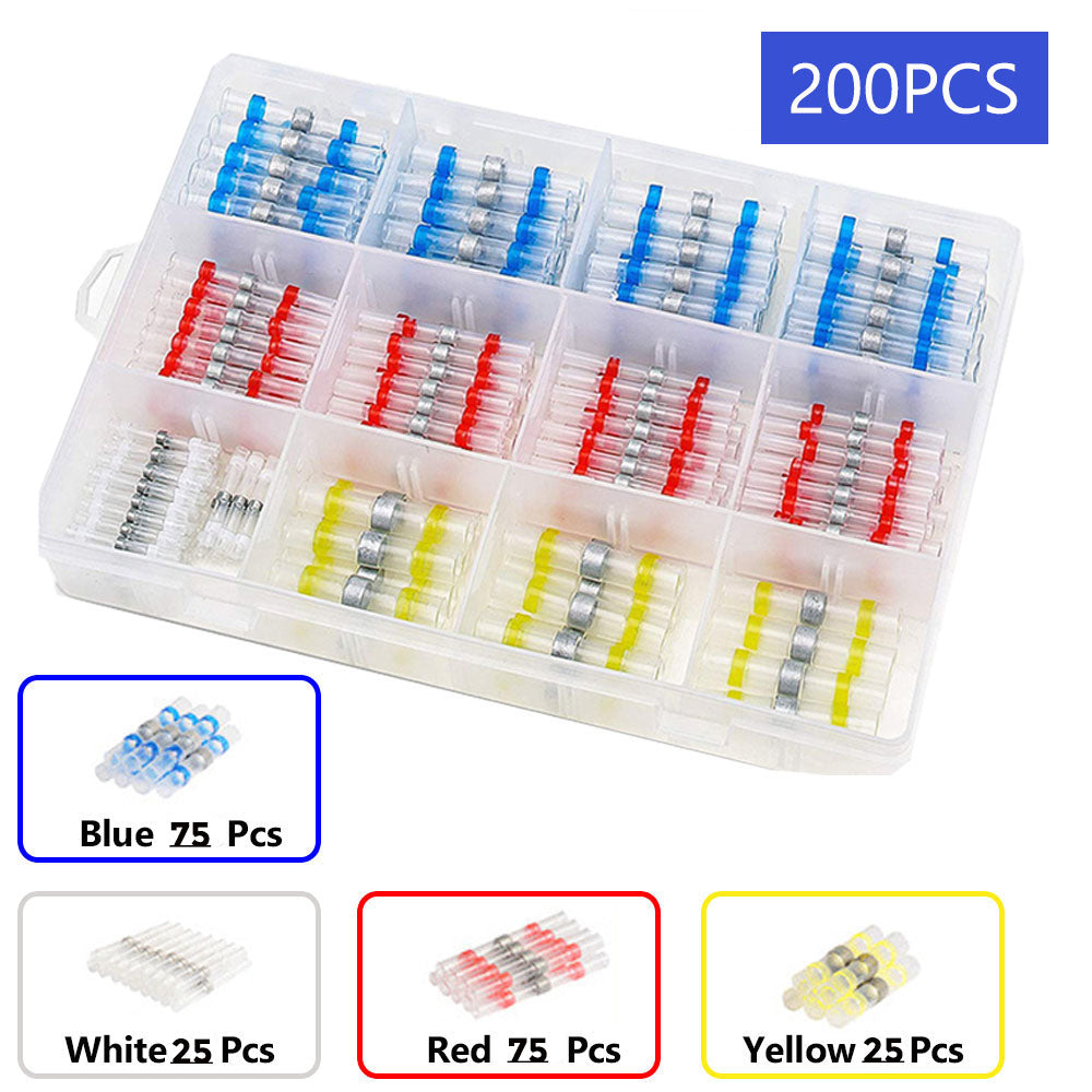 🔥🛠️ 【200 sztuk】🧩Wielofunkcyjna tuleja uszczelniająca, naprawa zerwanych przewodów, zestaw złączy spawalniczych termokurczliwych