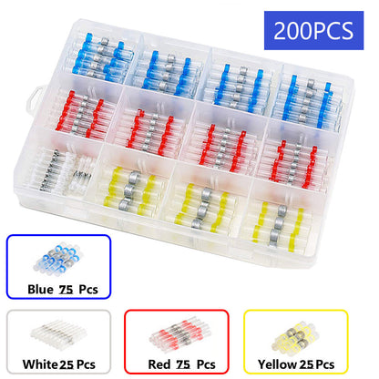 🔥🛠️ 【200 sztuk】🧩Wielofunkcyjna tuleja uszczelniająca, naprawa zerwanych przewodów, zestaw złączy spawalniczych termokurczliwych