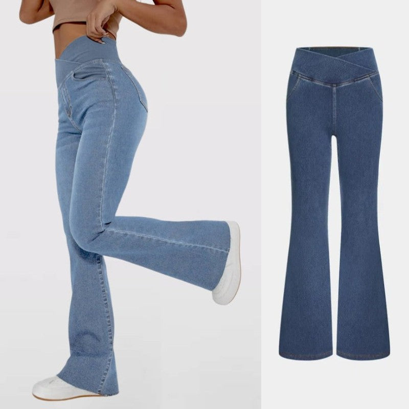 ✨👖【XS-4XL】Női, magas derekú elasztikus farmernadrág