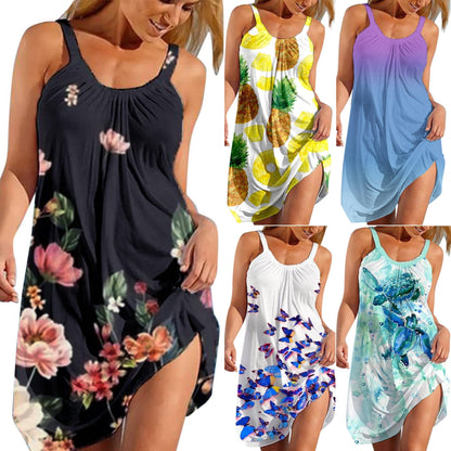 💟【S-5XL】👗 Nové ležérne pruhované šaty s potlačou 