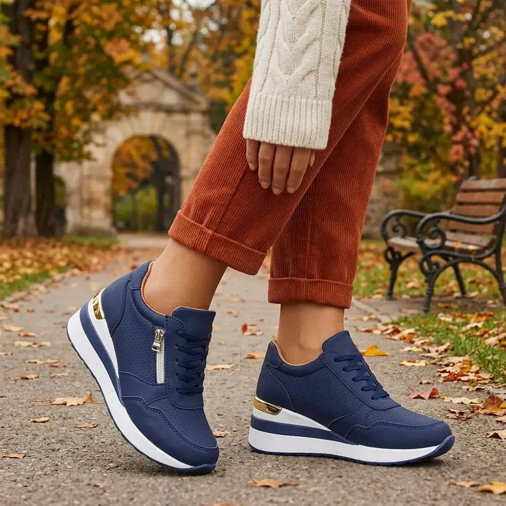 👟【36-43】Wsuwane trampki na koturnie w dużych rozmiarach – Lekkie, codzienne buty na platformie – Wygodne buty do chodzenia i ćwiczeń--4370256