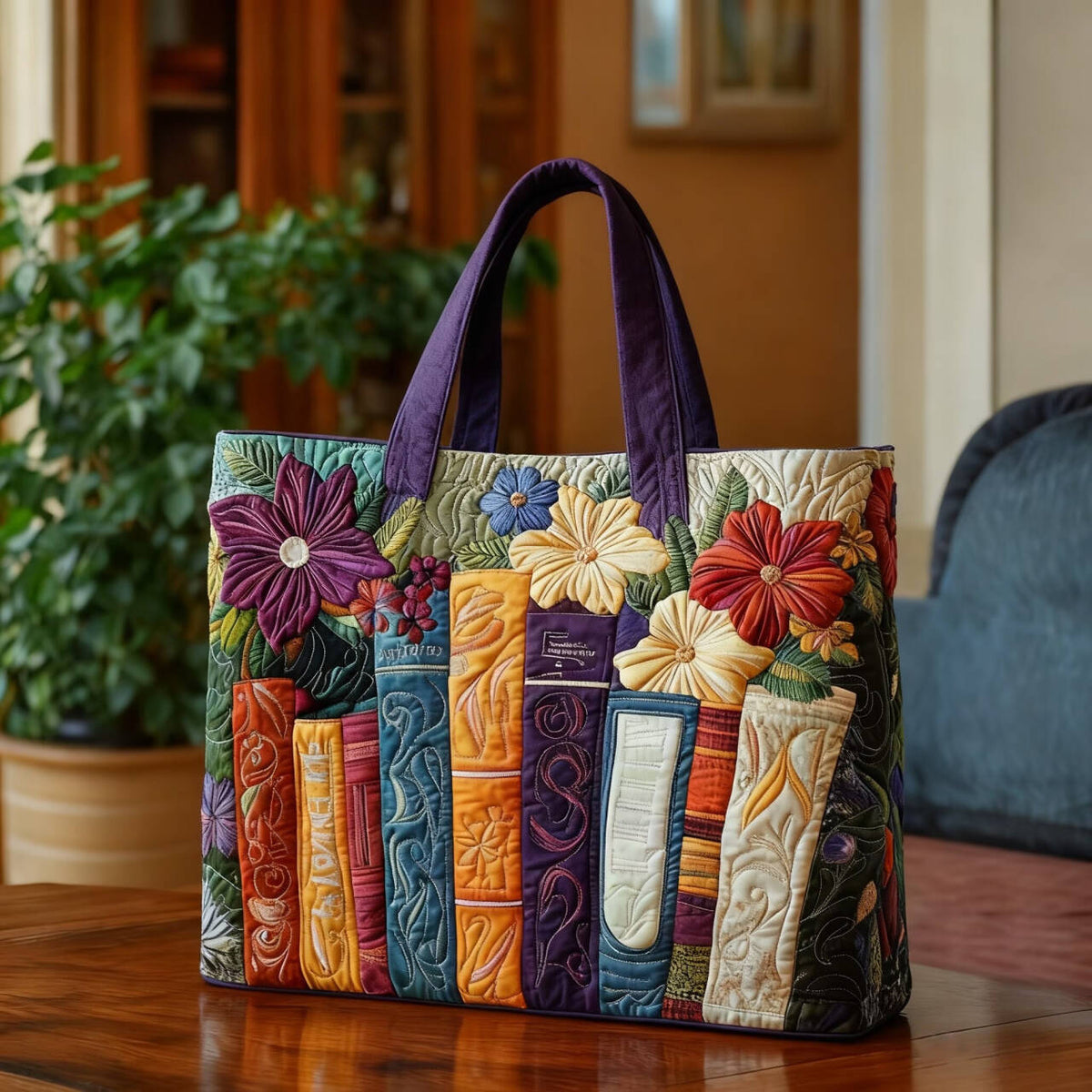 ✨👜Torebka z nadrukiem kwiatowym (43 cm szerokości, 40 cm wysokości)