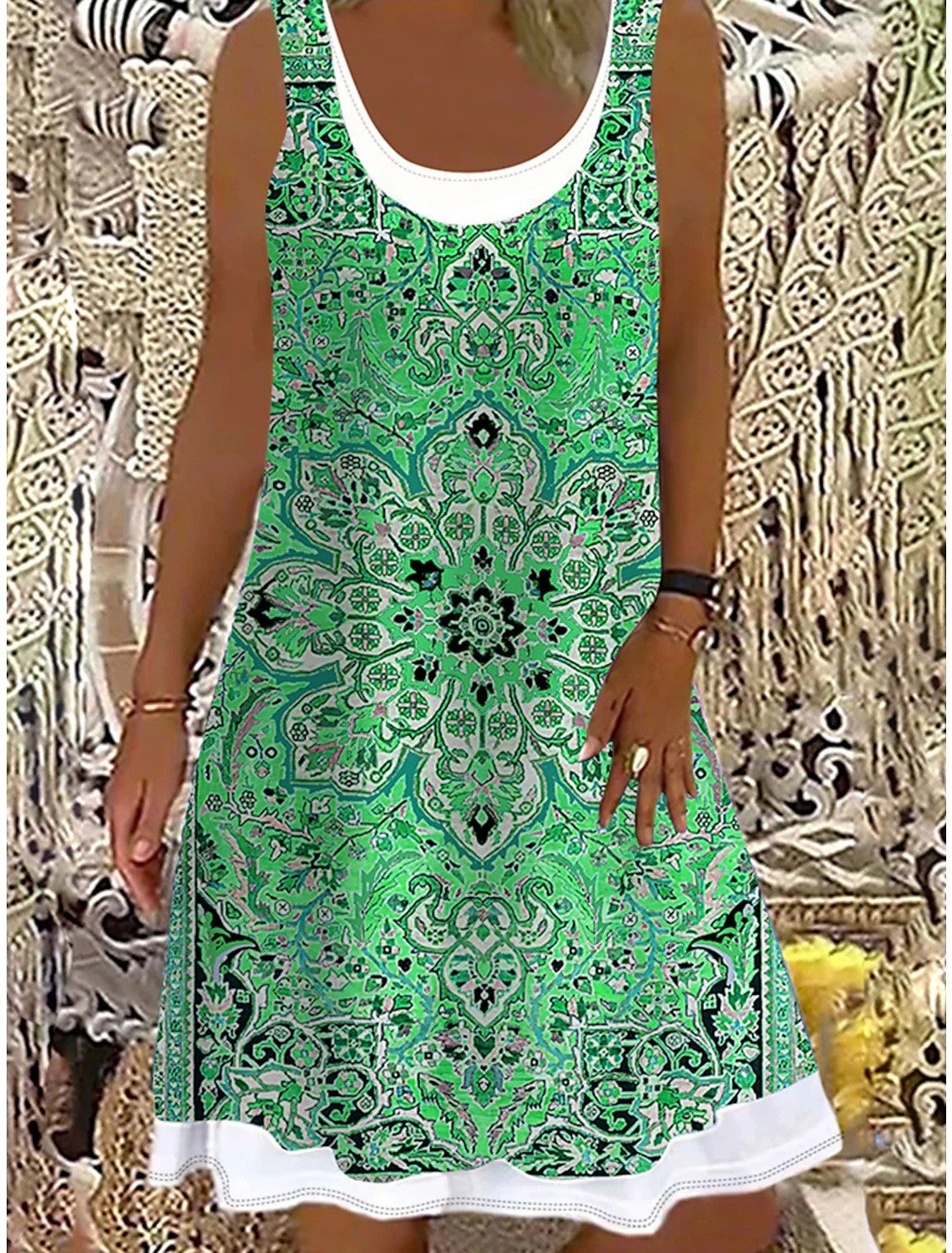 👗💖 【S-5XL】Nové dámské šaty velké velikosti s retro potiskem z roku 2026