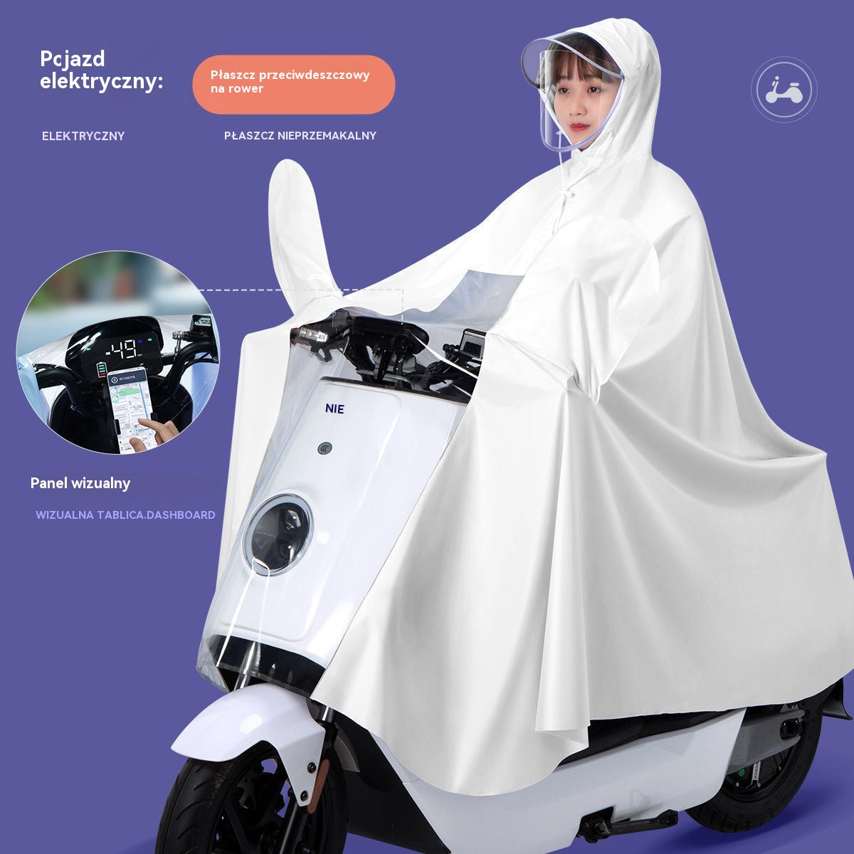 🌧️☔【Kup jeden, a drugi dostaniesz gratis】Płaszcz przeciwdeszczowy na samochód elektryczny, pogrubiony i wydłużony, wodoodporny na całą powierzchnię
