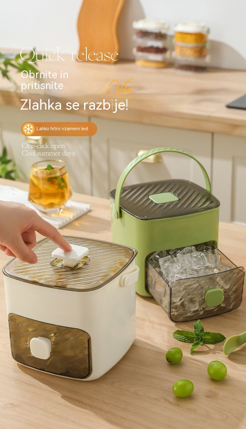 💞Prodaja več kot 50.000! 💥🥤🧊 50 % popust! Ledomat s funkcijo shranjevanja: proizvede 48 kock hkrati, pokrov, ki ne pušča. Zložljiv, prihrani prostor. Vključuje zajemalko za led in klešče 🏖️✅