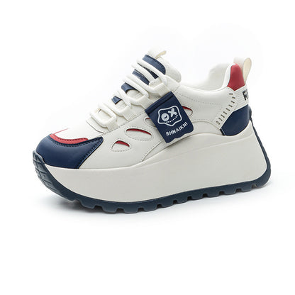 👟✨【+5 cm magasság】Vastag talpú, hétköznapi sportcipők – modernek, kényelmesek és könnyen illeszthetők 💫