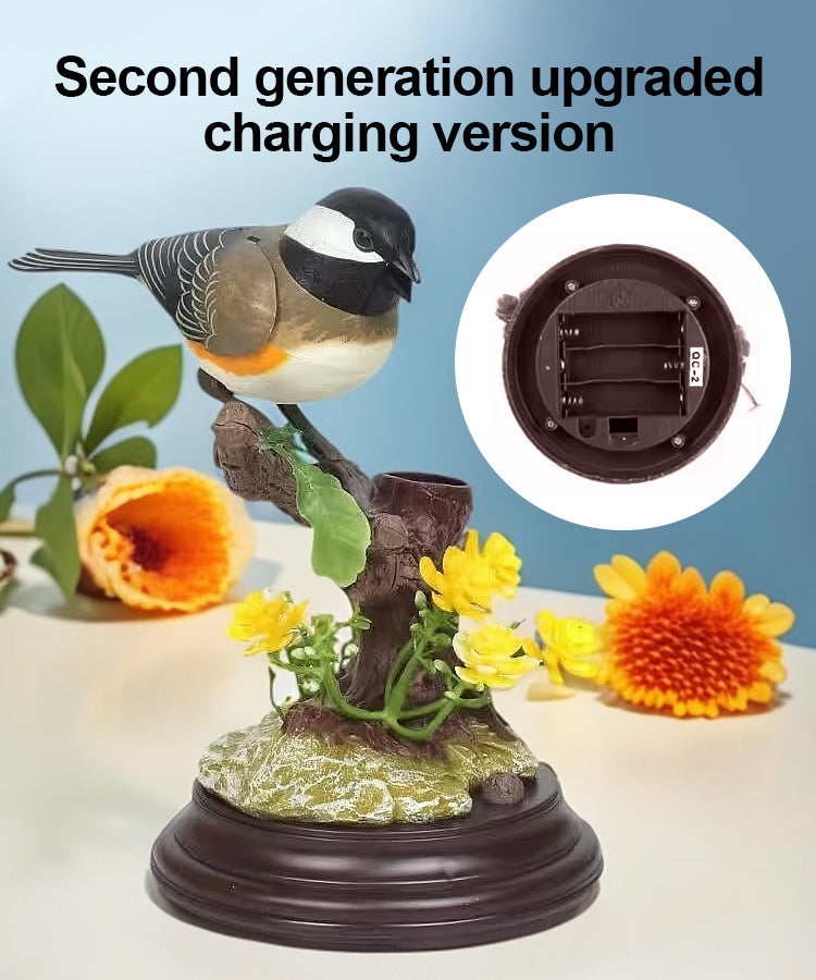 🦜🐦【Cumpără 1 primești 1 gratis】Simulare controlată vocal, ornamente creative drăguțe cu păsări controlate vocal, ornamente decorative pentru biroul camerei