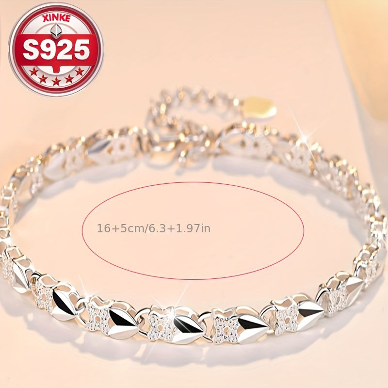 😀👉【¡Compra uno y llévate otro gratis!】💖🍀Me encanta la nueva pulsera de plata 925 con trébol de cuatro hojas para mujer, ¡a la moda!【30% de descuento】