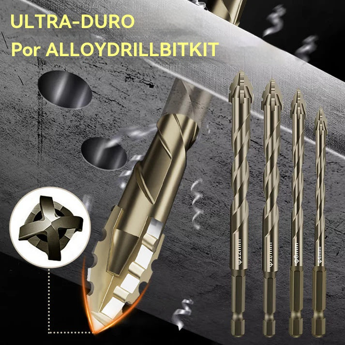 🛠️【4+5+6+8+10+12mm】🔥Oferta caliente 2025🔥Juego de brocas excéntricas de 4 flautas de alta resistencia