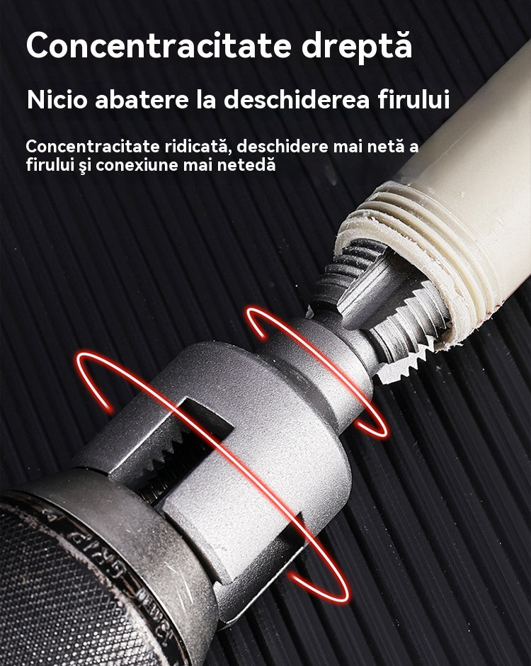 ✔️20mm+25mm🛠️ Burghiu de tip nou, cu deschizător de filete integrat pentru țevi de apă, atât interne, cât și externe (aplicabil pentru PPR, PEPVC)
