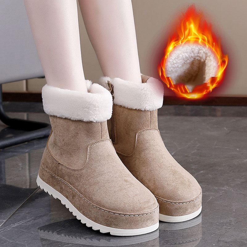 🔥【35-41】Botas de nieve cálidas de forro polar grueso para invierno 2025. Suela gruesa, cómoda y antideslizante. No lastimarán tus pies.