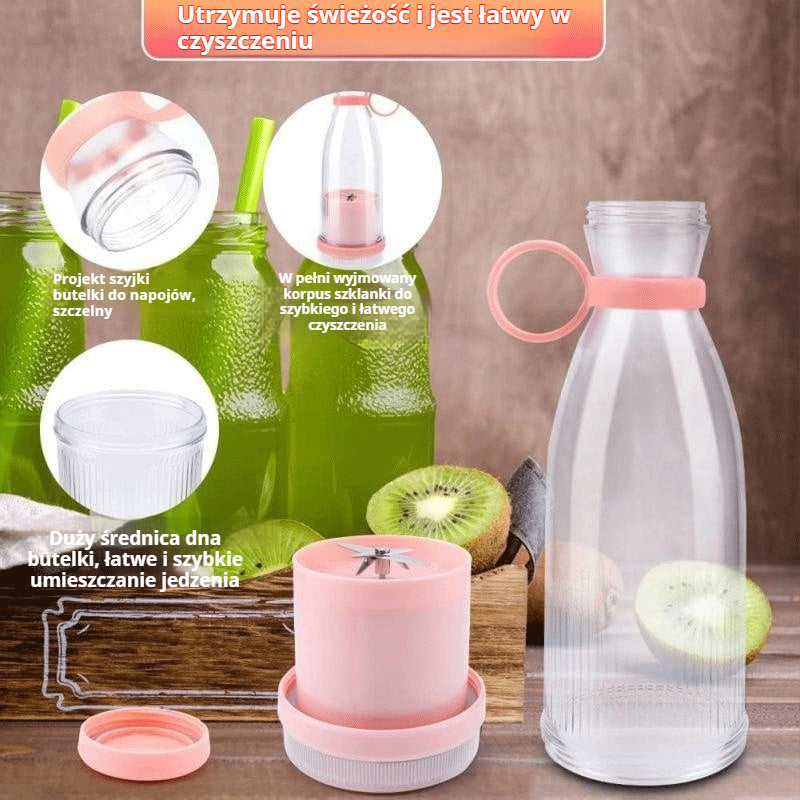 🍶【Nowa specjalna oferta】🍎Przenośna wyciskarka do soków — zabierz ją ze sobą i ciesz się świeżymi i zdrowymi sokami owocowymi i warzywnymi w każdej chwili