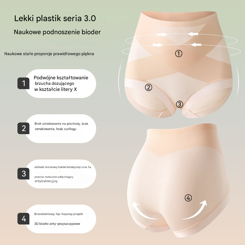 🔥🩲 (5 szt.) Ostatni dzień - 50% zniżki - 🩲 Antybakteryjne majtki wyszczuplające z wysokim stanem