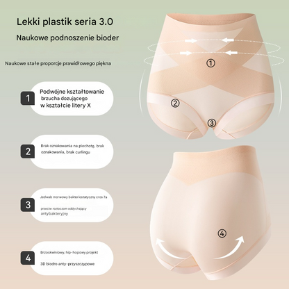 🔥🩲 (5 szt.) Ostatni dzień - 50% zniżki - 🩲 Antybakteryjne majtki wyszczuplające z wysokim stanem