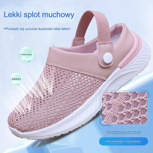 🔥【Oferty cenowe】🔥【36-41】 Letnie buty Hollow Mesh Oddychające damskie modne codzienne sandały plażowe