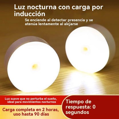 🏡💡【Compra 1 y llévate 1 gratis】Luz LED inteligente que detecta el cuerpo humano, fácil de cargar y práctica