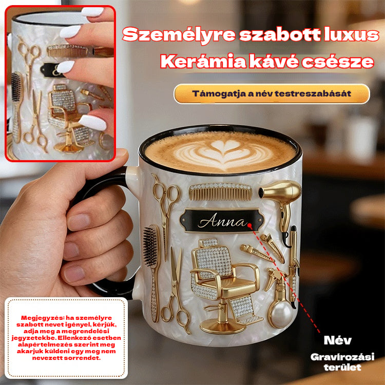 ✨✂️Személyre szabott, könnyű és luxus kerámia kávésbögre