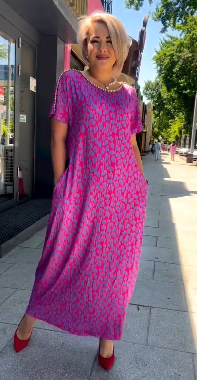 👗【S-3XL】Módne šaty s potlačou pre väčšie veľkosti 2025 