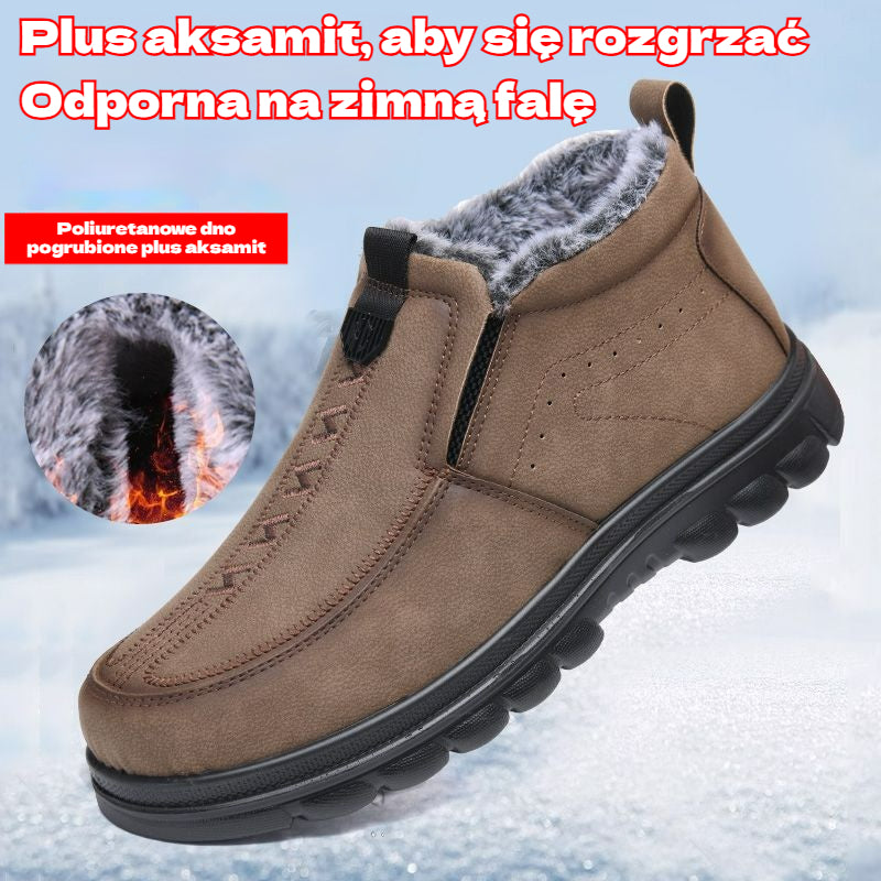 【39-47】❄️👞 Pánske zimné teplé topánky, vhodné na každodenné nosenie, s okrúhlou špičkou, teplé a pohodlné.