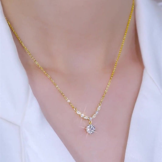 🔥Compra 1 y llévate 1 🔥Collar de diamantes de oro de 18 quilates