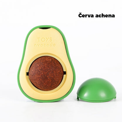 🌿🐱🥑Compra 8 y llévate 8 gratis🔥Juguete de cuerda y aguacate para gatos, un juguete giratorio, divertido y de autoservicio para gatos y una necesidad para mascotas al mismo tiempo.