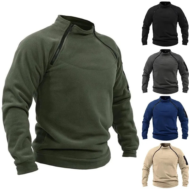 【S-4XL】Męski, ciepły T-shirt outdoorowy na jesień i zimę z długimi rękawami