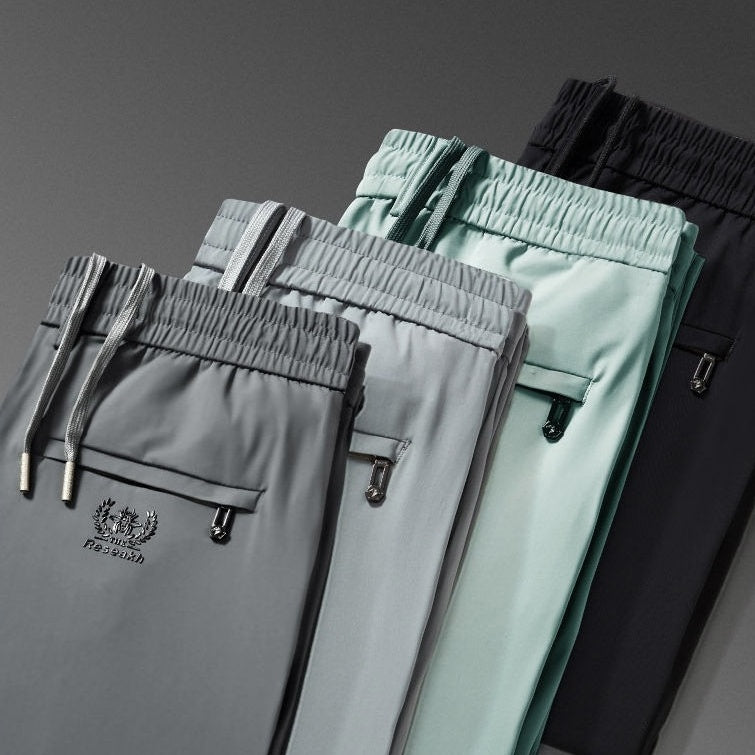 💥🔥【Cumpără 1 primești 1 gratis】🧊😍【M-5XL】Vara subțire gheață mătase pantaloni casual bărbați