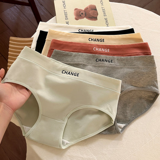 🔥👙[6 sztuk](M-2XL) Wygodne, oddychające, bawełniane, damskie majtki ze średnim stanem