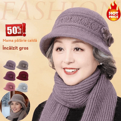 🧶Czapka + Szalik🧶 Ciepły zimowy towarzysz: wygodna dzianinowa wełniana czapka