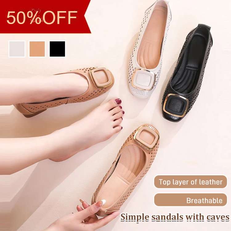 🥿【35-40】2026 Jaro Léto Soft Bottom Ležérní Dámské Boty Shallow Mouth