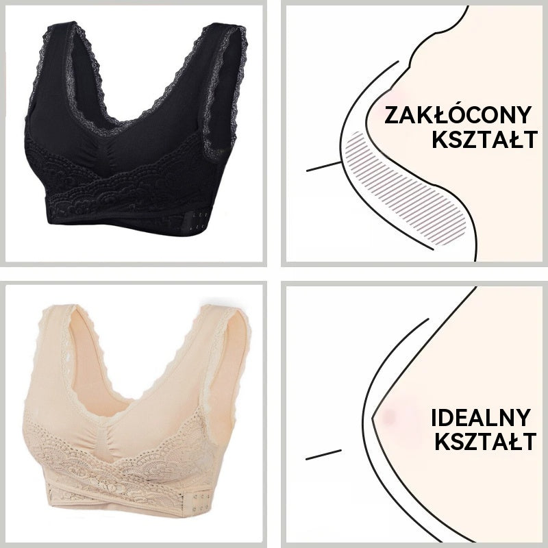 🔥【Ostatni dzień 50% zniżki】— Wygodny biustonosz koronkowy z krzyżowanym przodem