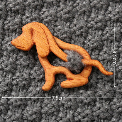 🎁(1 juego de 3)Broche de madera con forma de animal para regalar