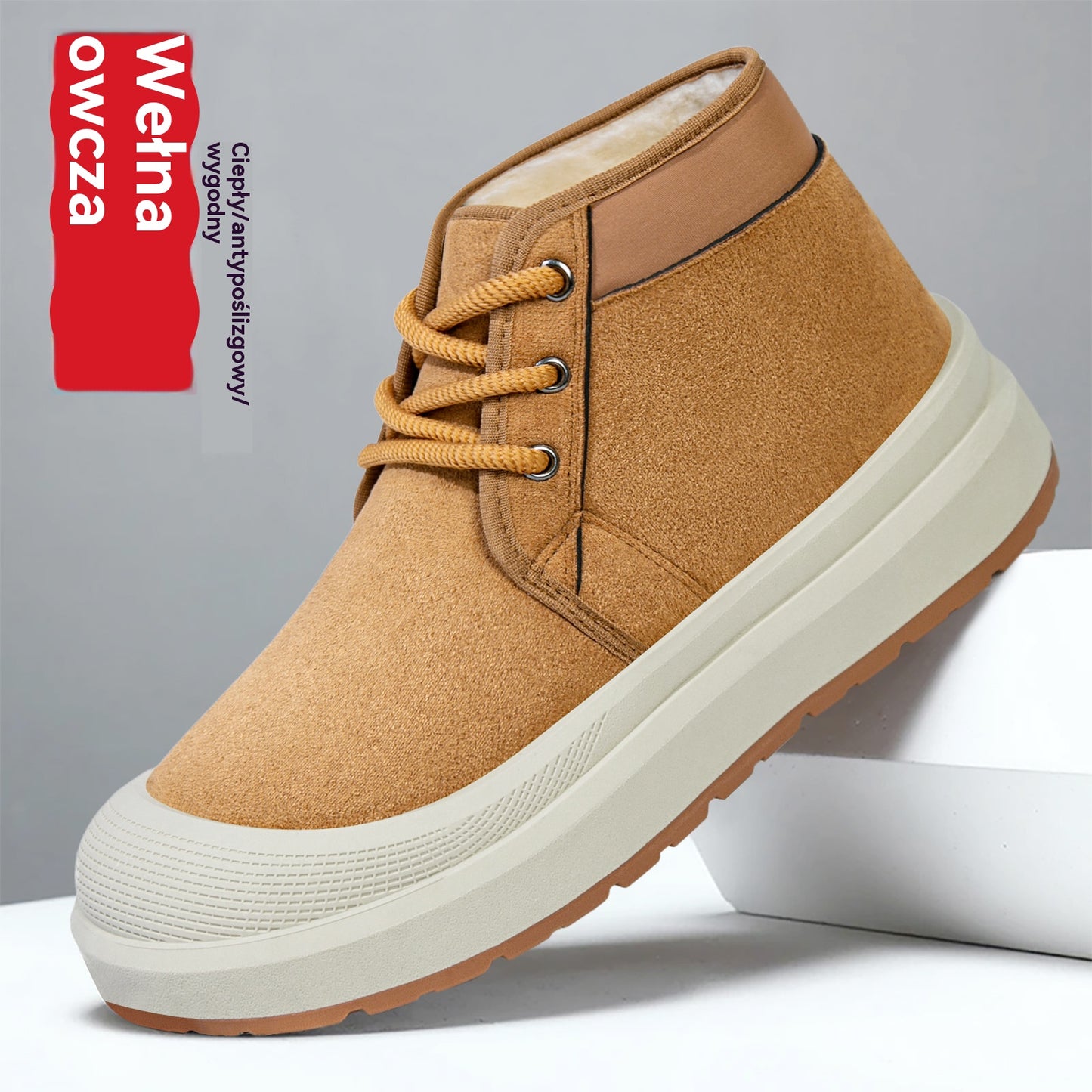 【39-45】Nowe zimowe buty męskie, ocieplane i wyściełane polarem, ciepłe i codzienne, bawełniane buty