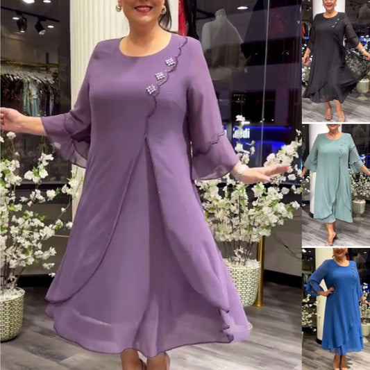 👗【S-5XL】Nové šifónové šaty vysokej kvality z roku 2025 