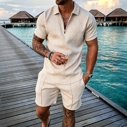 😎 50 % popusta 🔥【Majica + hlače】 (40–130 kg) Moški polo komplet z zadrgo in 3D-tiskom ✅️Plačilo ob dostavi ✅️70 % popusta na 2 artikla