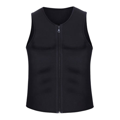 【S-4XL】💪👕Vestă cu fermoar pentru controlul burticii pentru bărbați