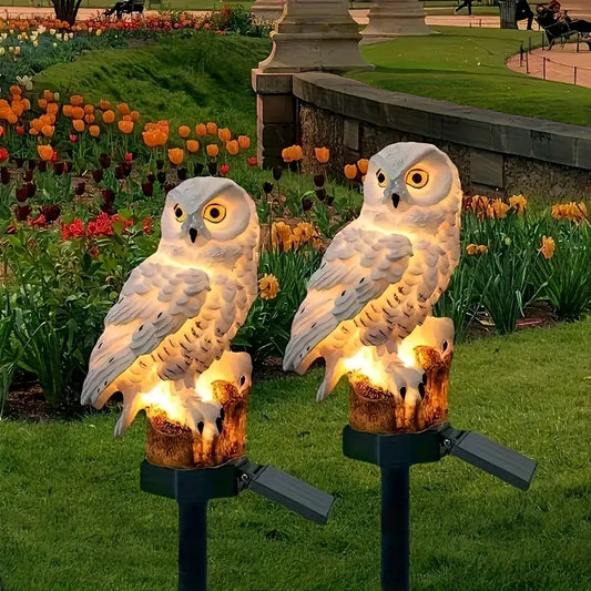 【Cumpărați 1 obțineți 1 gratuit】🦉 Lampă solară decorativă în formă de bufniță – Lumină caldă pentru grădina ta