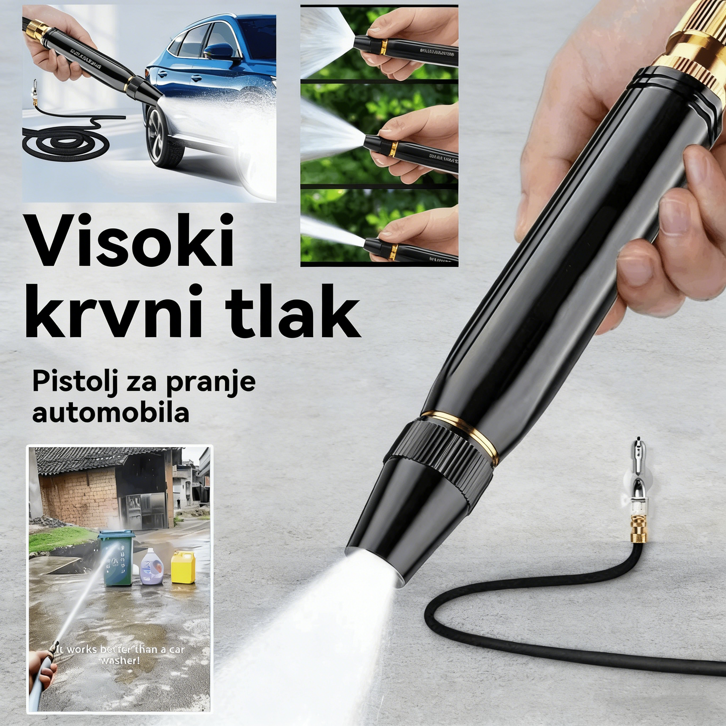 💧🚗 50% popusta 🔥 Novi visokotlačni nastavak za pranje, univerzalan, može se koristiti za zalijevanje cvijeća, pranje automobila i čišćenje podova