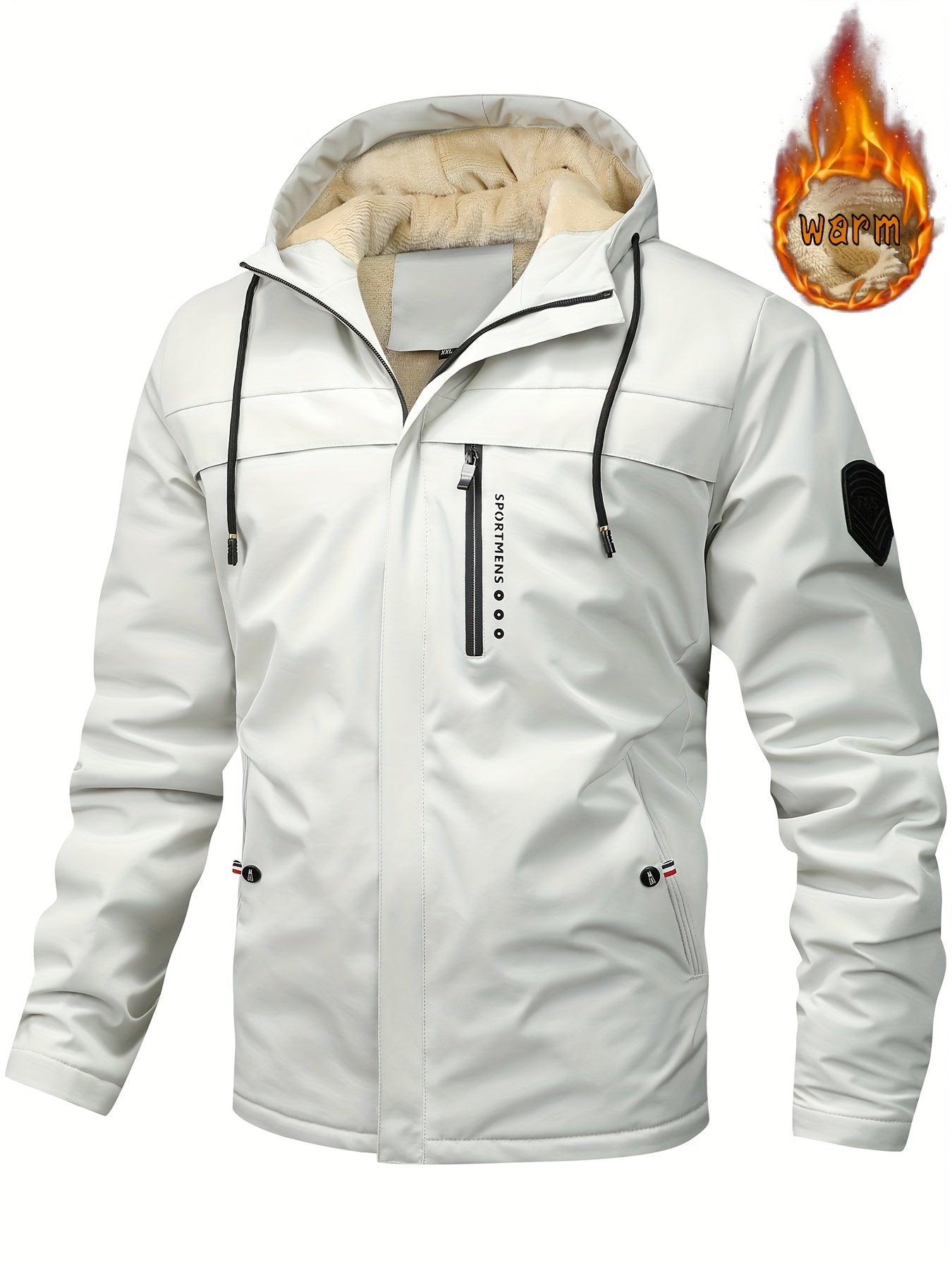 🎉【XS-XL】💁‍♂️Pánska teplá fleecová bunda s kapucňou Outdoor Winter Jacket Nepremokavá bunda