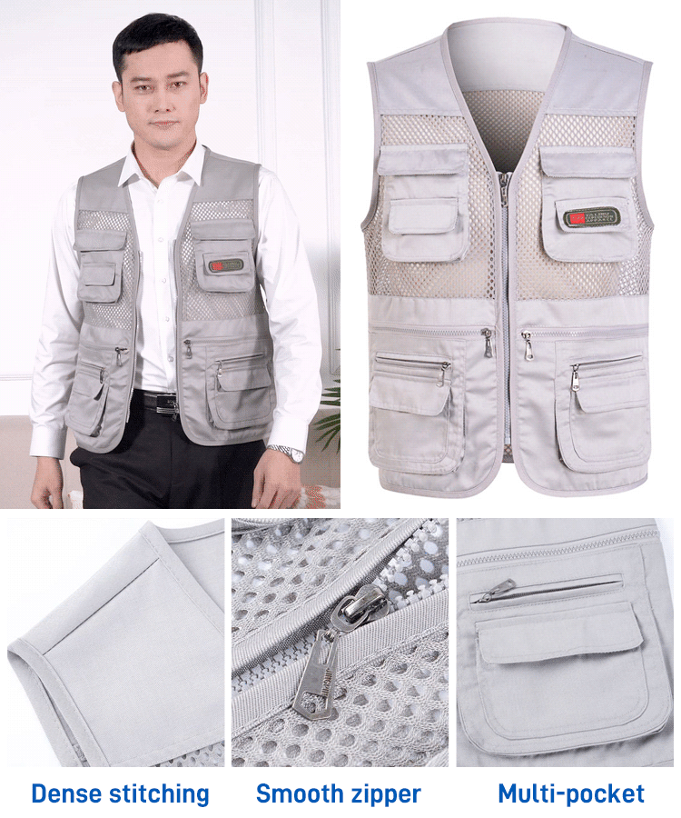 🔥🔥Funkčná vesta s mnohými vreckami 【XL-4XL】 