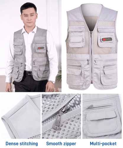 🔥🔥Funkčná vesta s mnohými vreckami 【XL-4XL】 