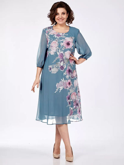 🌸Wyprzedaż błyskawiczna – 49% ZNIŻKI💥💕【S-5XL】 Elegancka wiosenna sukienka z kwiatowym nadrukiem 🌷💃