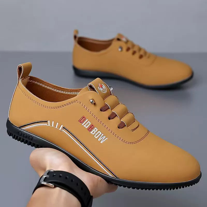 【39-44】👞Męskie buty biznesowe casualowe wykonane z oddychającej skóry ✅ antyzapachowe ✅ miękka skórzana podeszwa ✅ modne i uniwersalne