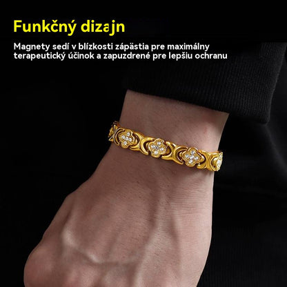 【Kúp 1, získaj 1 zadarmo】Magnetický náramok Clover Diamond - Objavte svoje tajomstvo úľavy od stresu, magnetické posilnenie wellness
