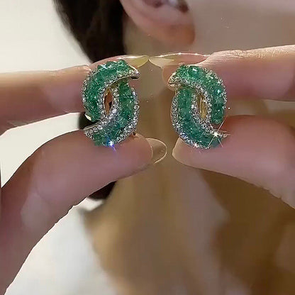 🏆Compra 2 y llévate 2 gratis✨【4 Pares】Elegantes aretes de oro con diamantes brillantes