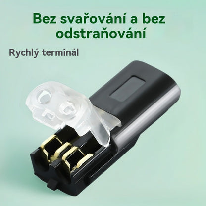 🔥Časově omezená nabídka【Kupte 20, získejte 20 zdarma】🔥🏆Dvojitý kabelový konektor s pojistnou sponou Bez pájení svorky pro vodiče bez nutnosti odizolování kabelu odolné vůči vysokým teplotám dlouhá životnost